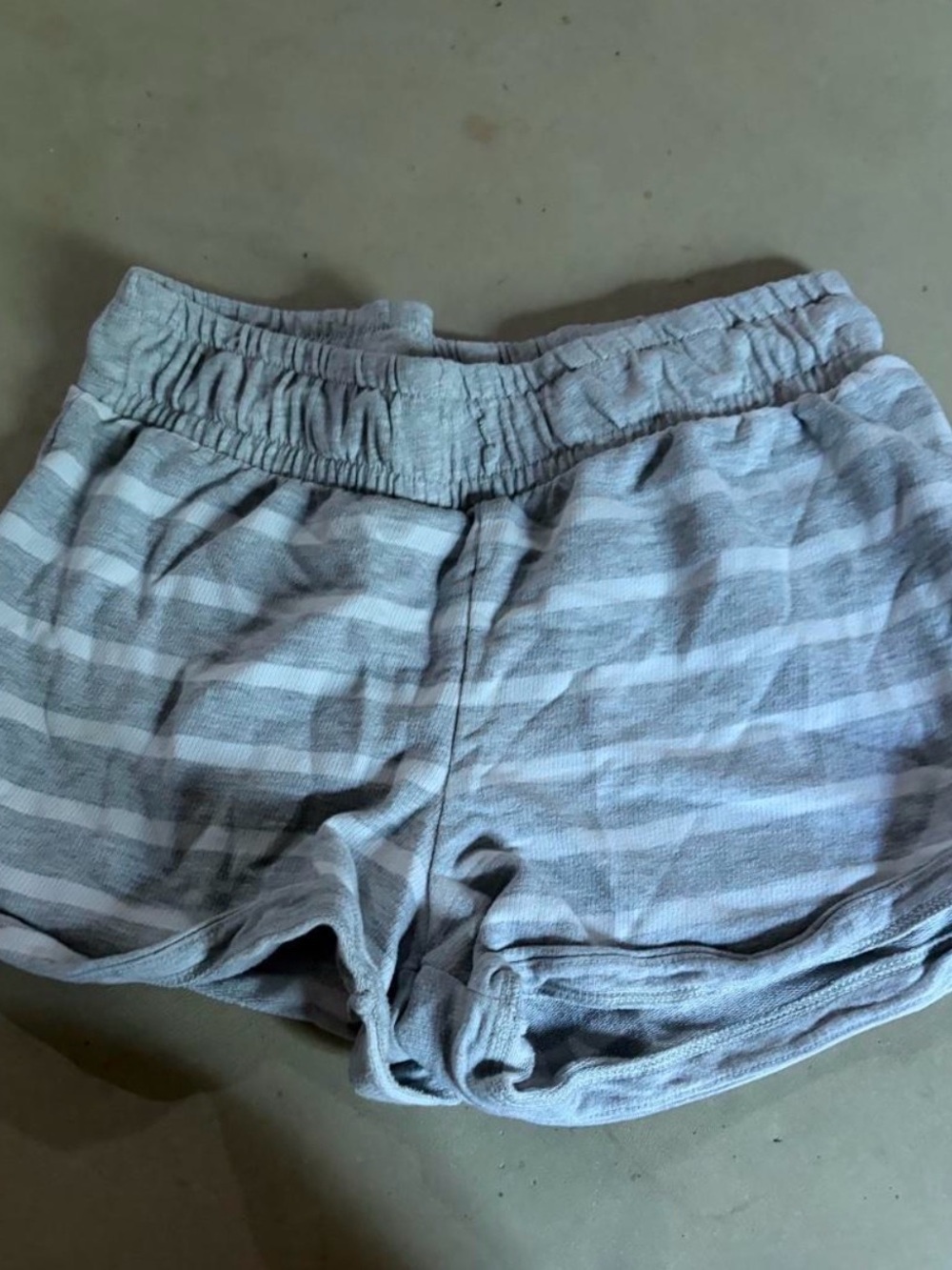 Cat & Jack Gray and White Striped Girls' Athletic Shorts